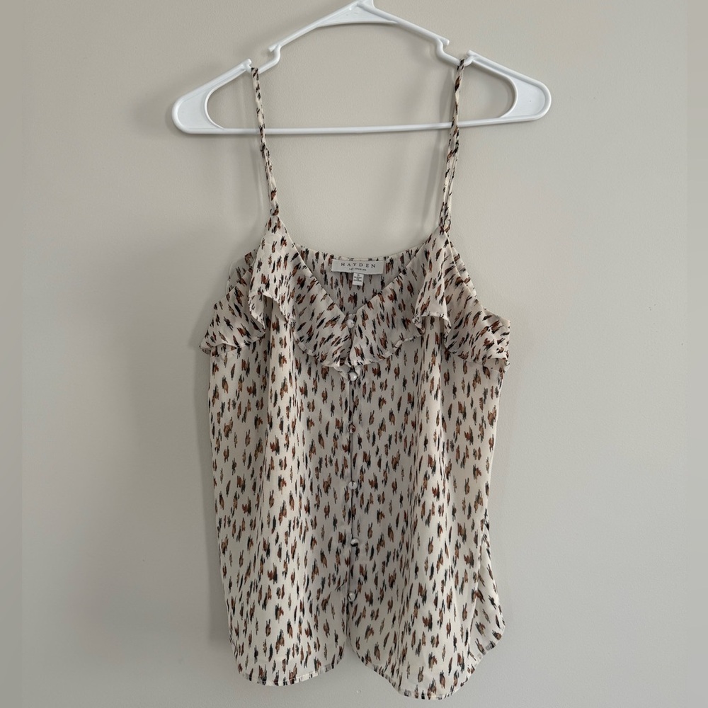 Hayden Cream and Brown Patterned Camisole